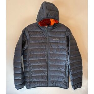 Eddie Bauer Goose Down EB650 Jacket Parka Coat Men's Size Medium Gray Packable